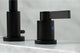 Widespread Bathroom Faucet, Brass Pop-Up, Matte Black