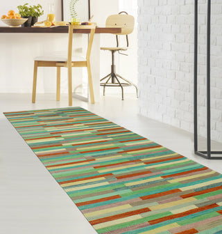 Winchester Kilim Kabir Rust/Beige Runner, 2'8x12'10