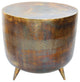 Industrial Kettel Accent Table Brass - Gold