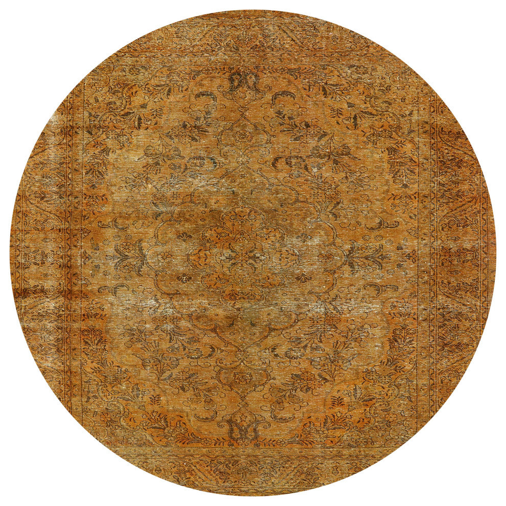 Ahgly Company Indoor Round Mid-Century Modern Area Rugs, 7' Round