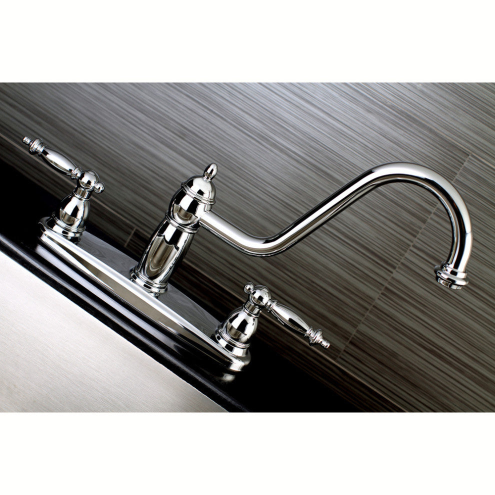 Kingston Brass Centerset Kitchen Faucet, Polished Chrome
