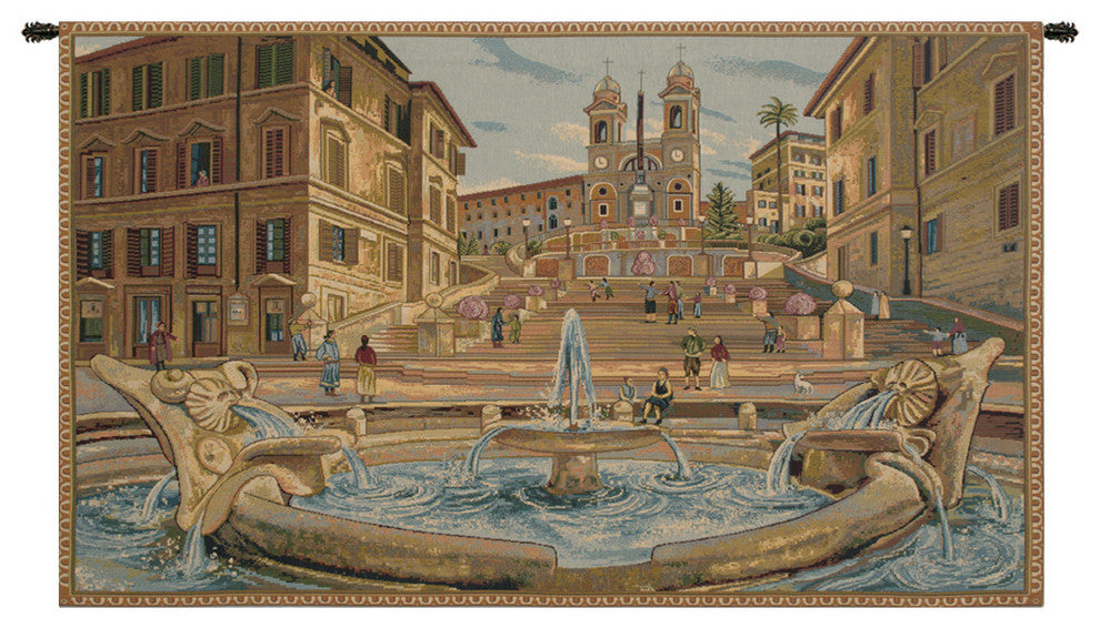 Piazza Di Spagna, Wall Tapestry, 25"x46"