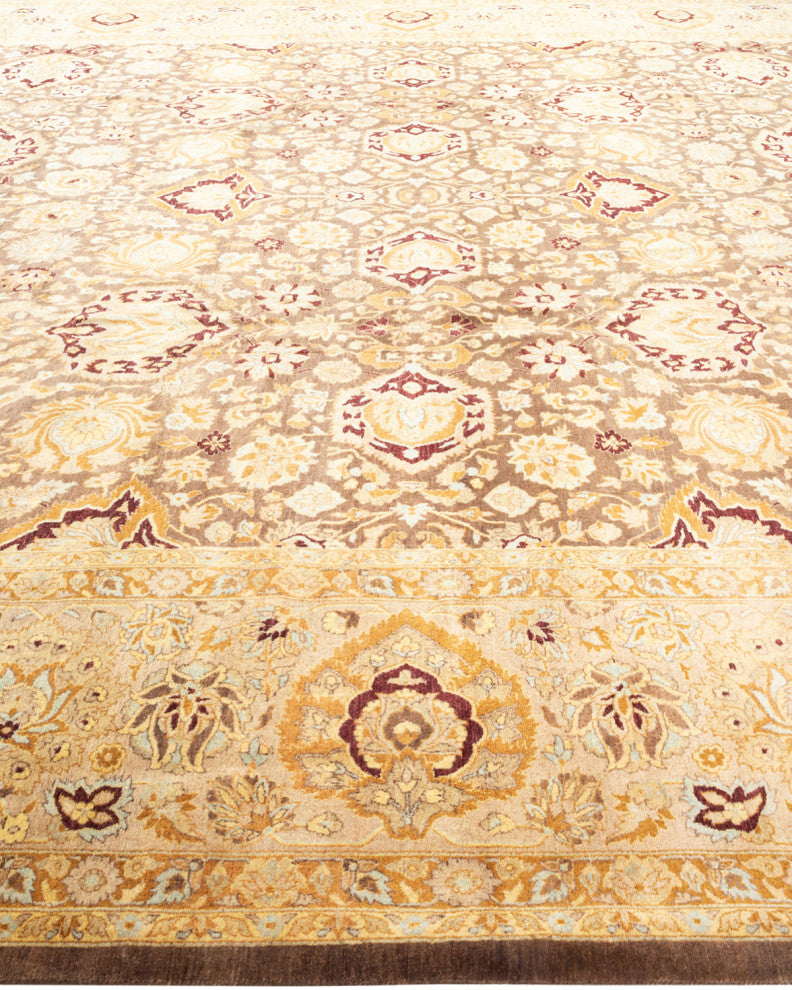 Mogul, One-of-a-Kind Hand-Knotted Area Rug Brown, 12'4"x17'10"