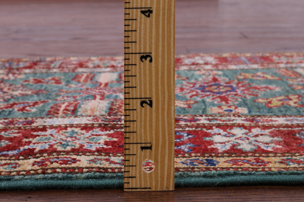 Super Kazak Handmade Wool Rug 1' 11" X 3' 1" - Q12981