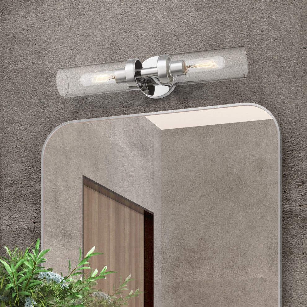 Ludlow 2 Light Polished Chrome ADA Vanity Sconce