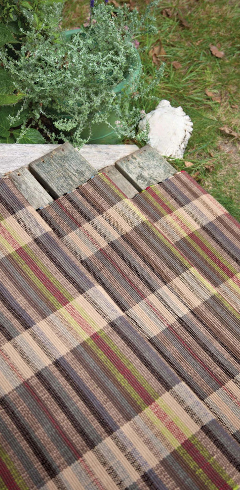Dash & Albert Swedish Rag Handwoven Indoor/Outdoor Rug, Blue, Runner-2'6" x 8'