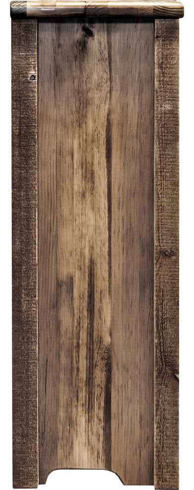 Homestead Collection Wine Cabinet, Stain and Clear Lacquer Finish