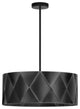 Dainolite CDO2-304C-MB-BK 4 Light Chandelier, Matte Black With Black Ribbon