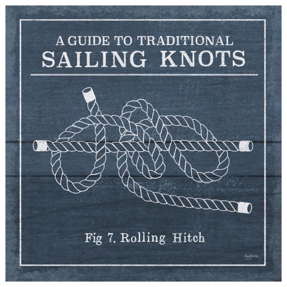 "Vintage Sailing Knots VIII" Digital Paper Print by Mary Urban, 20"x20"