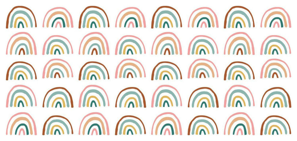 Retro Rainbow Peel And Stick Wall Decals