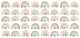Retro Rainbow Peel And Stick Wall Decals