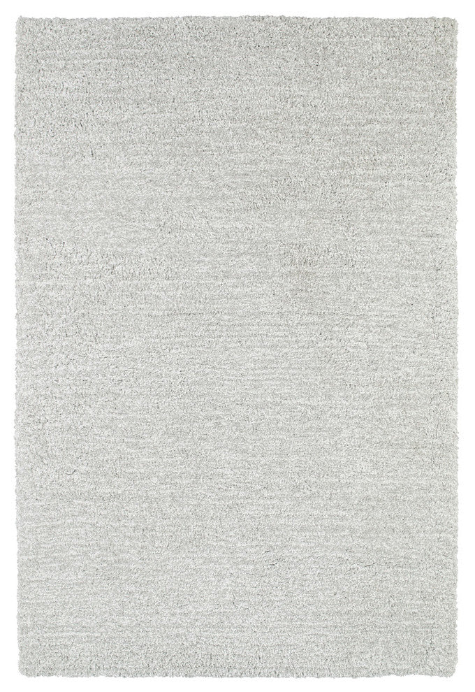 Kaleen Handmade Cotton Bloom Polyester Rug, Silver, 9'x12'