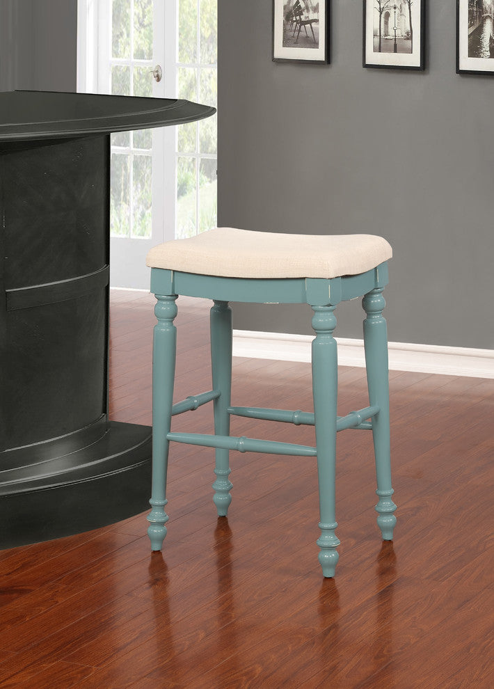 Marino Blue Backless Bar Stool
