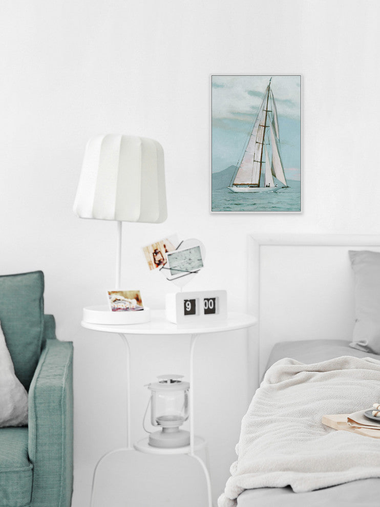 "Peaceful Sea Floater" Framed Painting Print on Canvas, 40"x60"