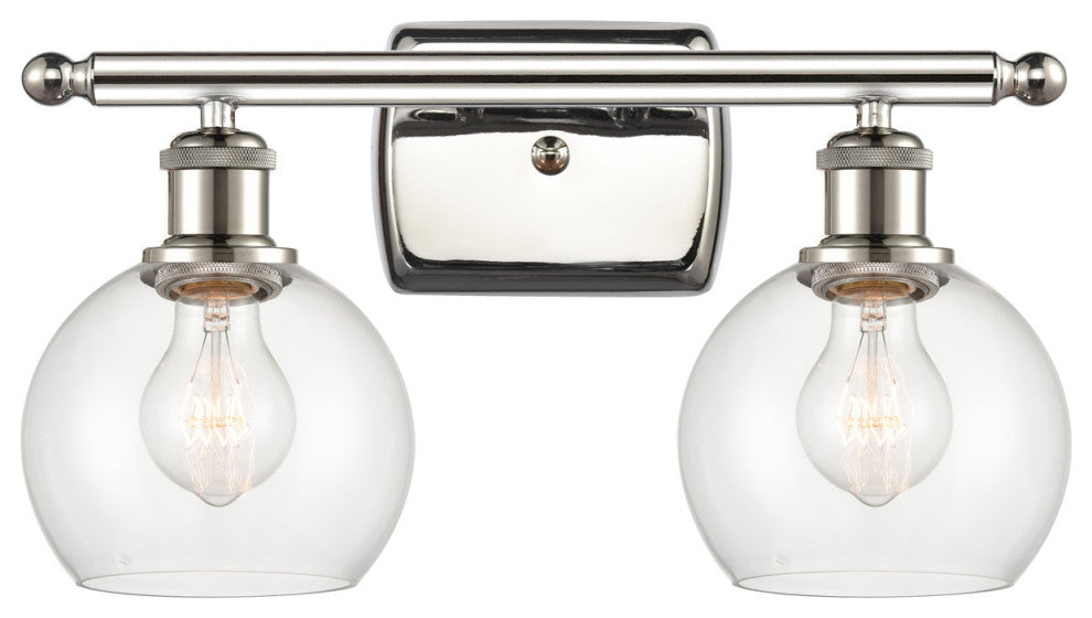 Innovations 516-2W-PN-G122-6-LED 2 Light Bath Vanity Light, Polished Nickel