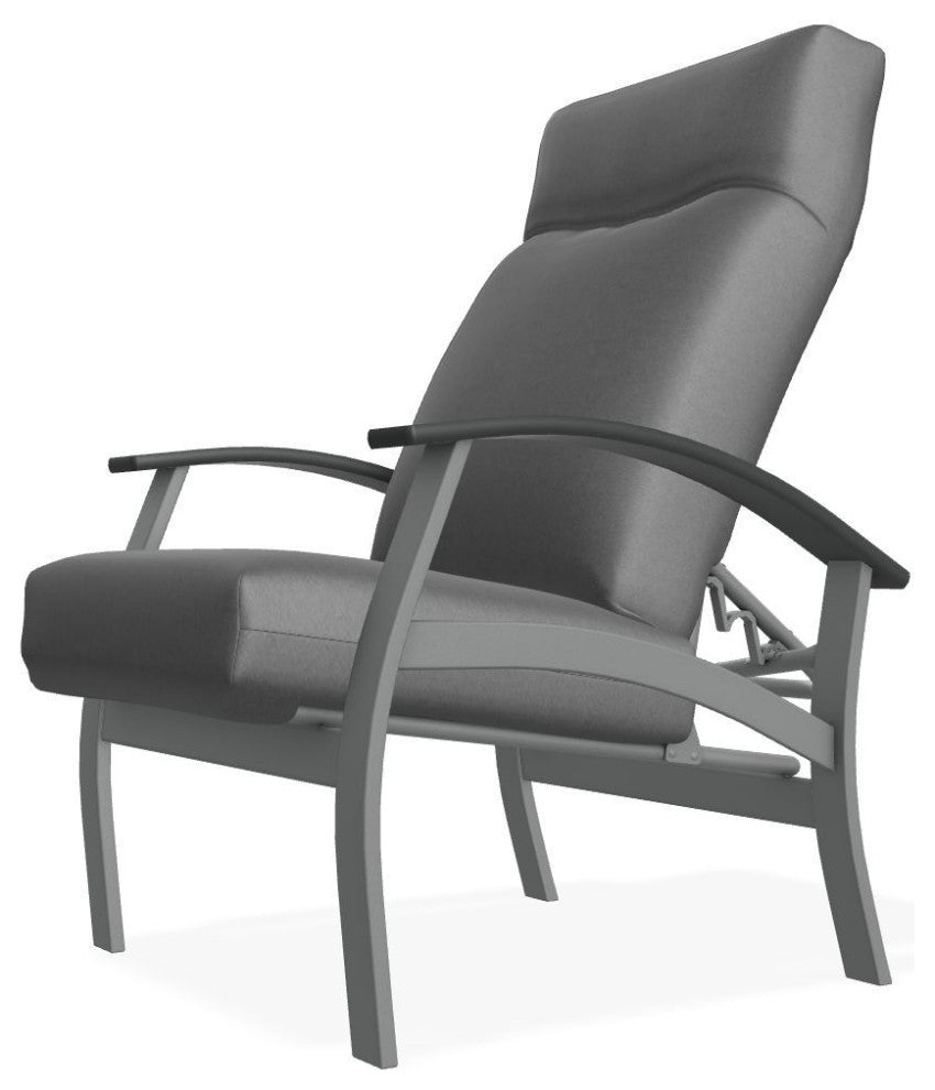 Belle Isle Cushion Outdoor Adjustable Back Chair, Dazzle/Graphite