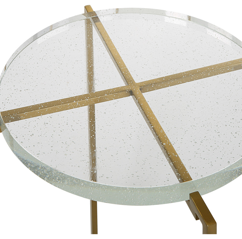 Uttermost Star-crossed Glass Accent Table