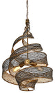 Flow 3-Light Twist Pendant, Hammered Ore