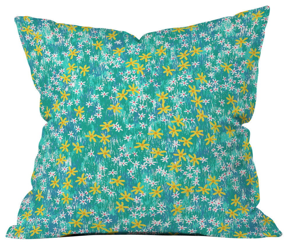 Joy Laforme Wild Daisies Outdoor Throw Pillow