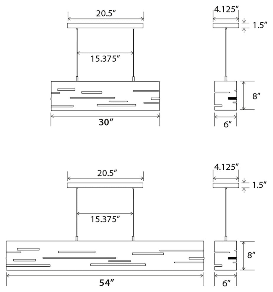 Aeris 30 - LED Linear Pendant, Wood: Oiled Walnut, Brushed Aluminum