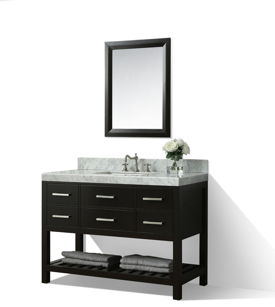 Transitional Framed Mirror, Espresso, 24"