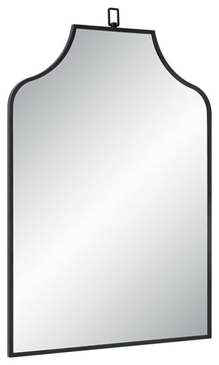 Breda 45" Tall Recatangular Arch Mirror, Matte Black
