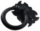 Black Cabinet Ring Pull Wrought Iron Cabinet Drawer Door Pull Handle Pack of 6