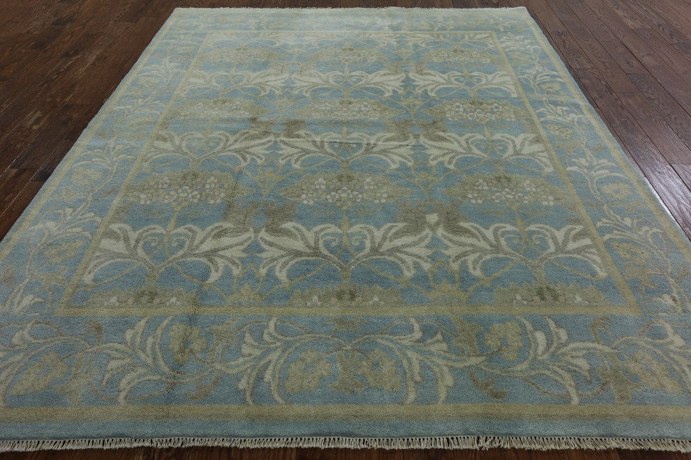 William Morris Turkish Oushak Hand-Knotted Oriental Wool Rug, 8'x10'