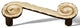 Polished Brass RKI Waves Pull, RKICP407