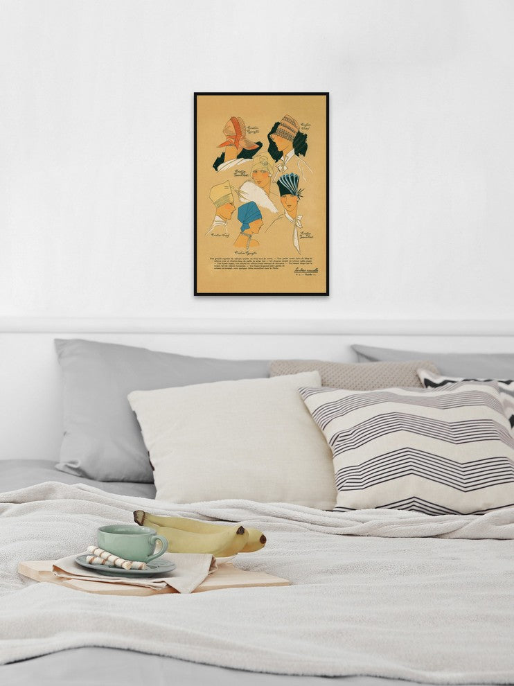 "Fab Hats" Floater Framed Painting Print on Canvas, 16"x24"