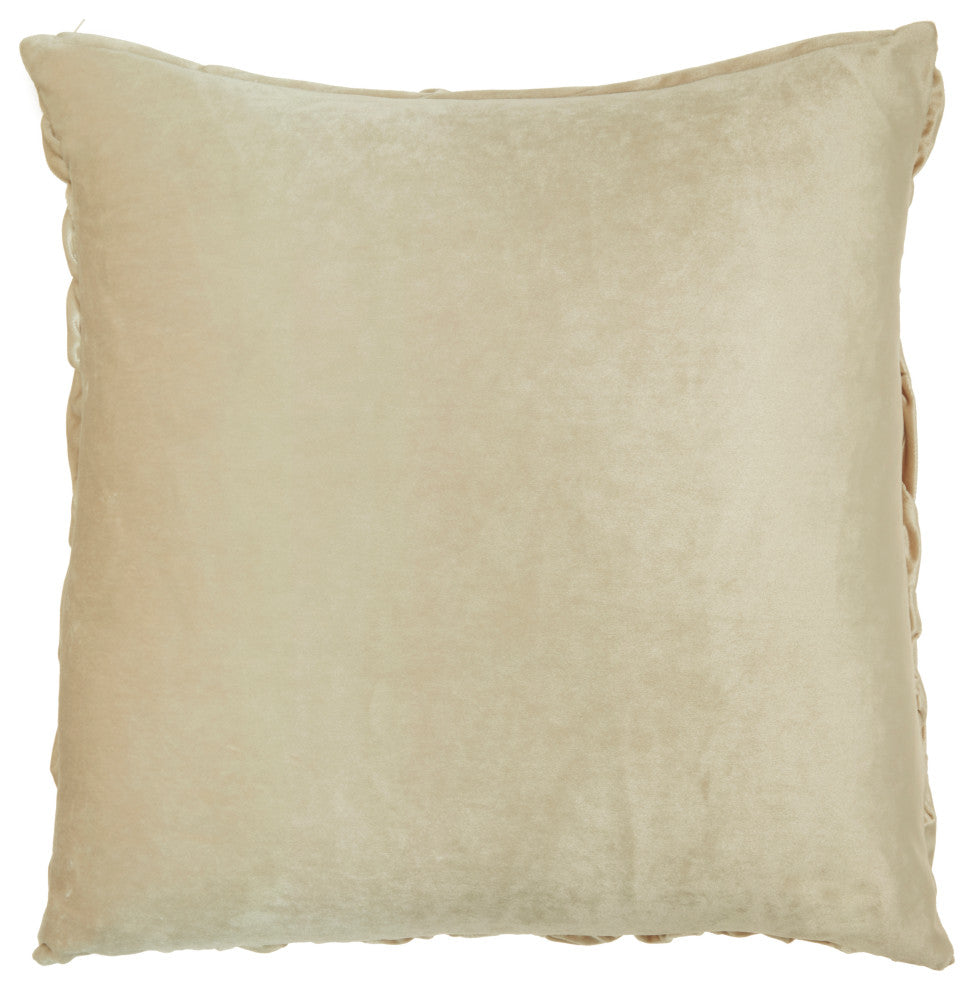 Mina Victory L0064 Throw Pillow, Beige, 22" x 22"