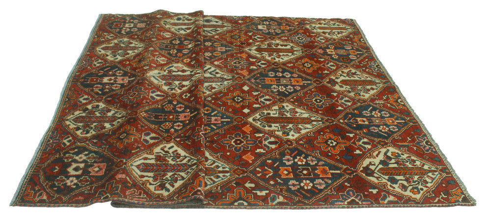 Fine Vintage Distressed Hallie Burgundy/Navy Rug, 7'1x9'7