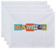18"x14" Family Fun, Word Print Placemat, Coral, Set of 4