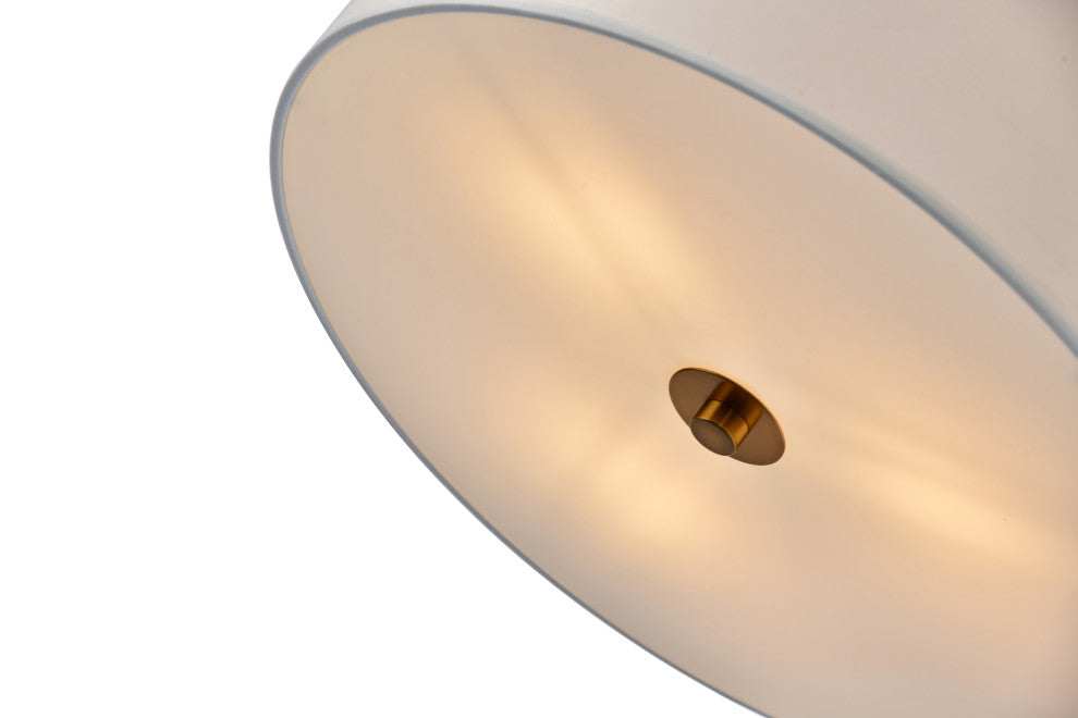 Lazzur Herault 3 Light 16" Brushed Gold Semi-Flush Mount Ceiling Light