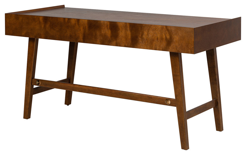 Edward Desk With Built in Outlets, Walnut