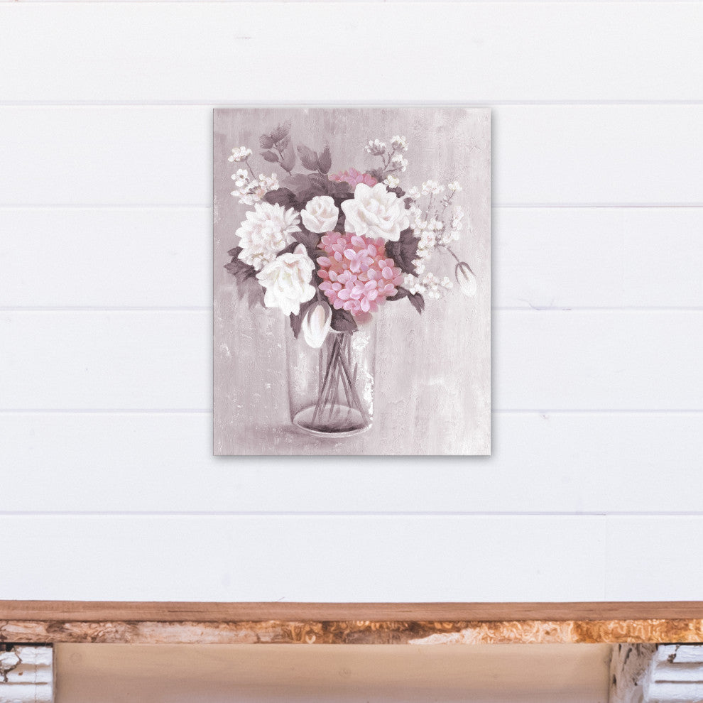 Romantic Floral Bouquet 16x20 Canvas Wall Art