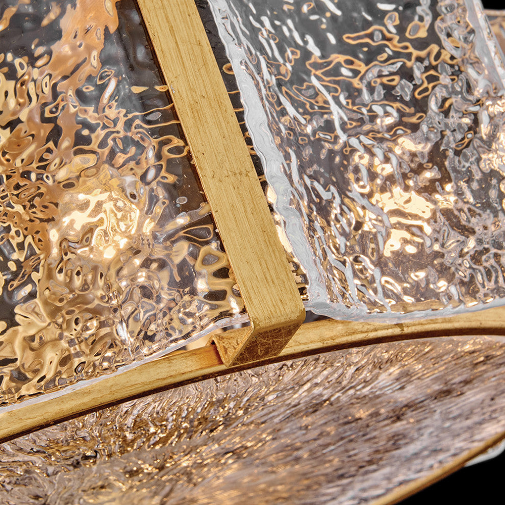 Fredrick Ramond Florian Medium Semi-Flush Mount, Distressed Brass