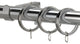 Versailles Non-Telescoping Curtain Rod With Metro Rings, Chrome, 48