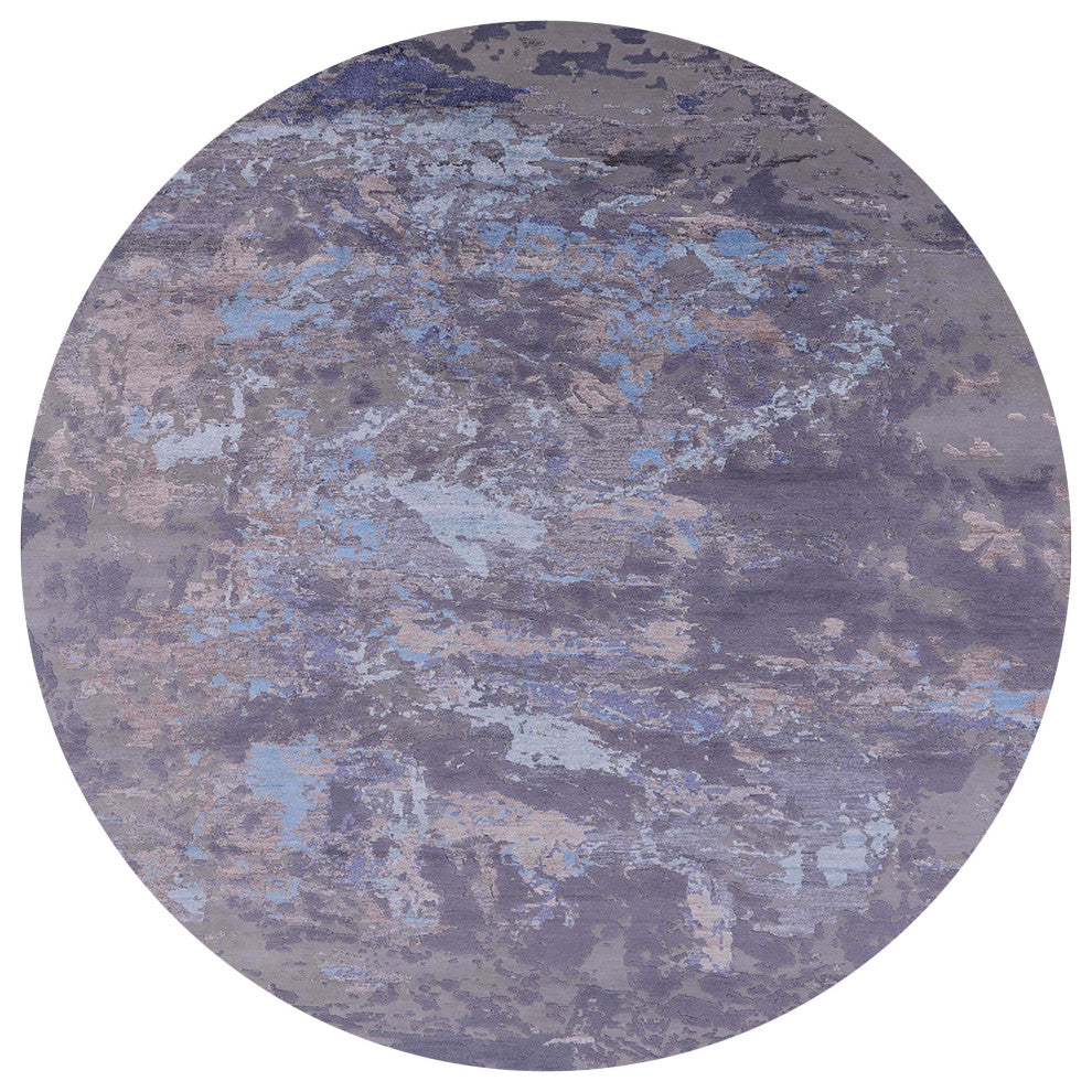 Ahgly Company Indoor Round Mid-Century Modern Area Rugs, 7' Round