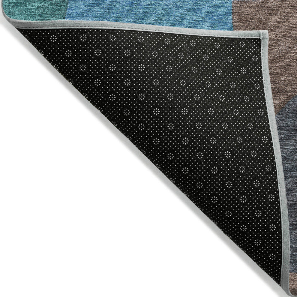 Machine Washable Indoor/Outdoor Chantille ACN1867 Brown 9' x 12' Rug