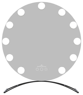 Hollywood Round XL Tri tone LED Makeup Mirror, Black