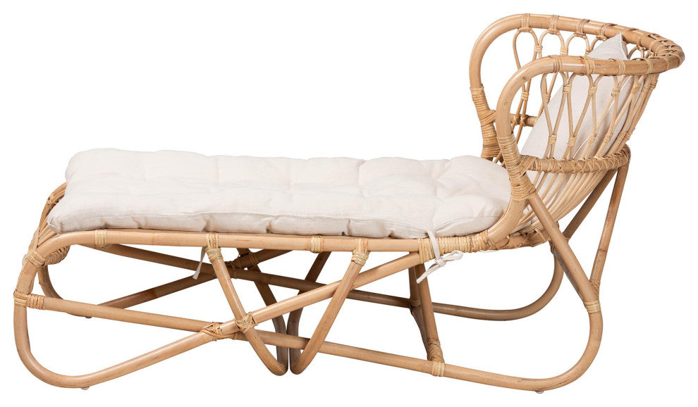 Anita Natural Brown Rattan Chaise