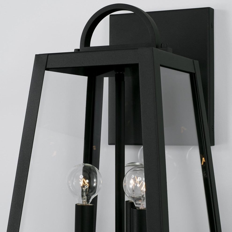 Capital Lighting Leighton 3-Light Outdoor Wall-Lantern 943732BK Black
