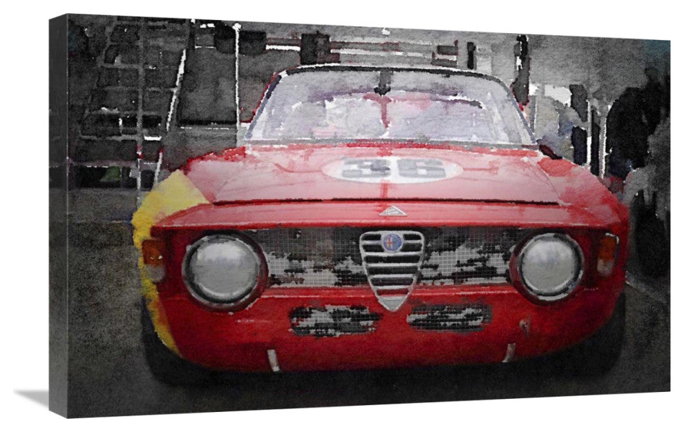 "1967 Alfa Romeo GTV Watercolor" Fine Art Print