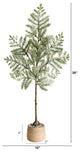 35" Frosted Pine Artificial Christmas Tree, Decorative Planter