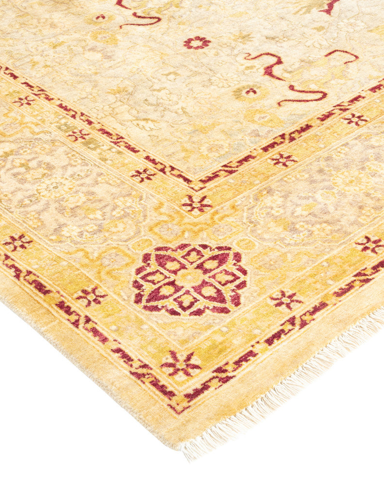Mogul, One-of-a-Kind Hand-Knotted Runner Ivory, 6'0"x13'6"