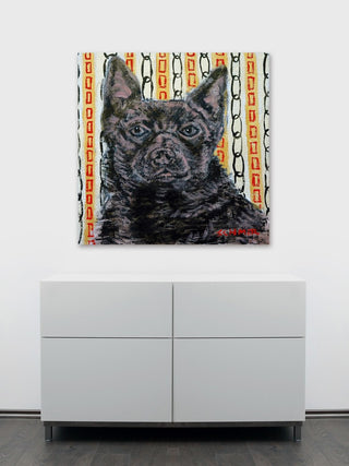 "Australian Kelpie" Painting Print on Wrapped Canvas, 18"x18"