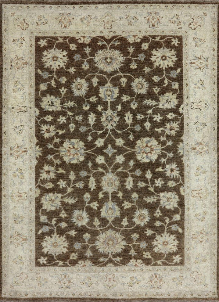 Oriental Peshawar Hand Knotted Oushak Style Area Rug 5'x7', MC517