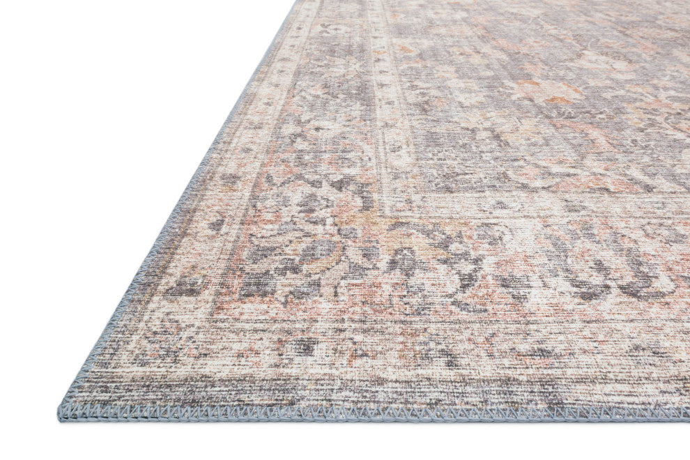 Skye Printed Area Rug by Loloi II, Gray/Apricot, 3'6"x5'6"
