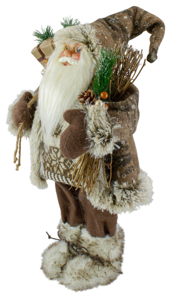 18" Standing Santa Christmas Figure With Presents